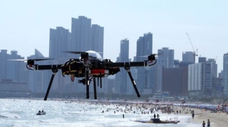 부산 해운대 바다에 투입됐던 익수자 인명구조용 드론/사진=부산시