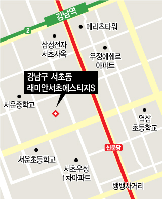래미안 서초 에스티지S 위치도 /@김지영 디자이너