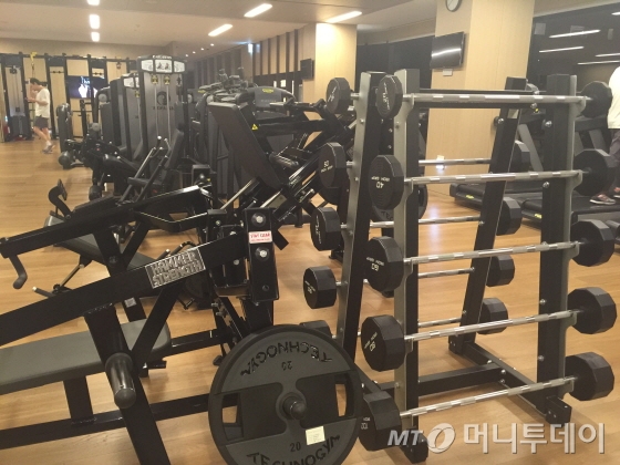 시타라스 피트니스와 제휴해 만든 피트니스센터/사진=이지혜 기자