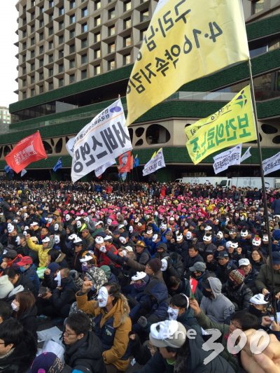 5일 서울광장 집회 현장/사진=머니투데이