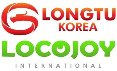 '룽투코리아'와 '로코조이인터내셔널' CI.