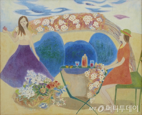 천경자 화백의 '정원' ./사진제공=K옥션