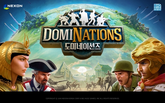 최근 넥슨이 인수한 빅휴즈게임즈가 개발한 모바일 전략게임 '도미네이션즈'.