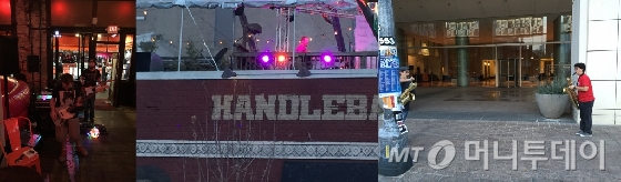 비좁은 클럽, 2층 옥상, 도보 등이 모두 '무대'다. SXSW에 온 뮤지션들은 장소에 구애받지 않고 저마다의 개성을 뽐내며 연주에 몰두한다. /오스틴(미국)=김고금평 기자