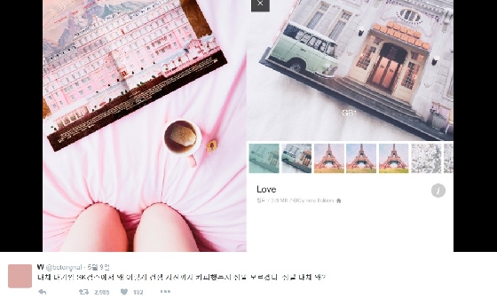 안드로이드 앱스토어 내 SK컴즈 '싸이메라' 앱에 달린 리뷰들. /사진=김유진 기자