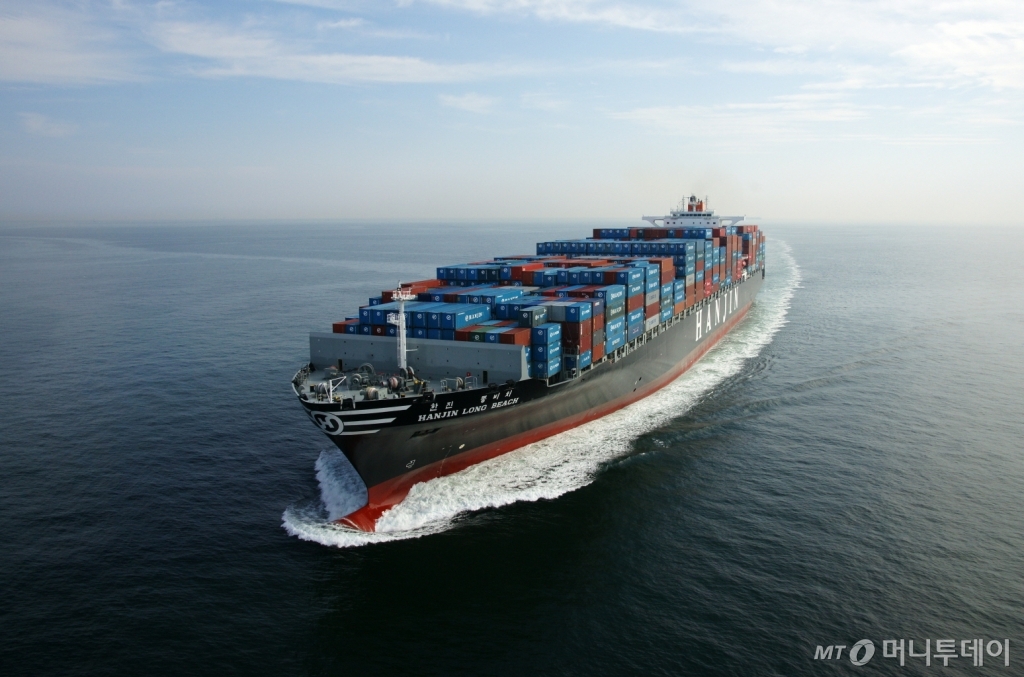 한진해운의 컨테이너선./사진제공=한진해운