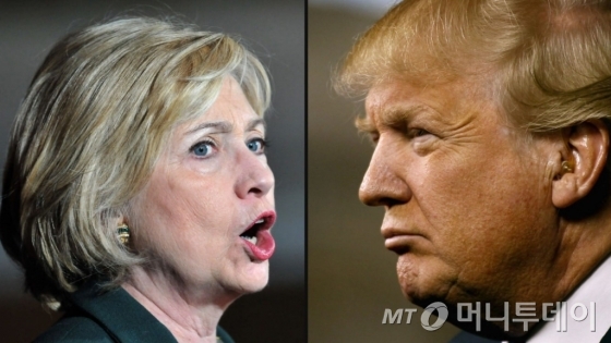 힐러리 클린턴 민주당 대선후보와 도널드 트럼프 공화당 대선 후보 /사진=블룸버그