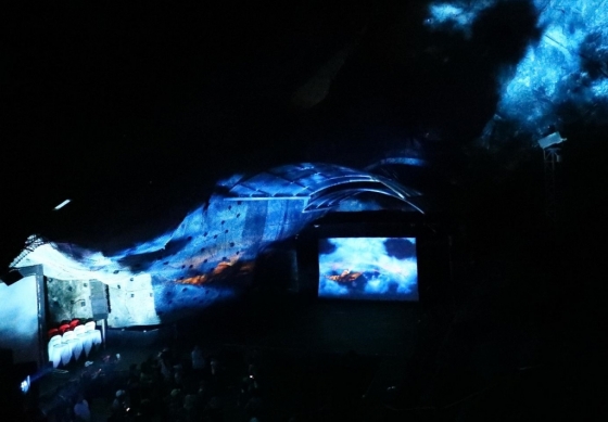 경기 광명동굴테마파크에서 만나볼 수 있는 미디어 파사드. /사진제공=광명동굴테마파크