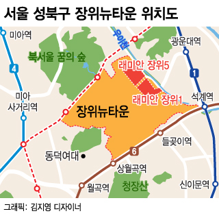 서울 성북구 장위동 주택재개발정비사업 1구역. 아파트 단지 건설 예정지에 울타리가 쳐져 있다. 2019년에는 29층 939가구의 아파트 단지가 들어선다./사진=@배규민 기자