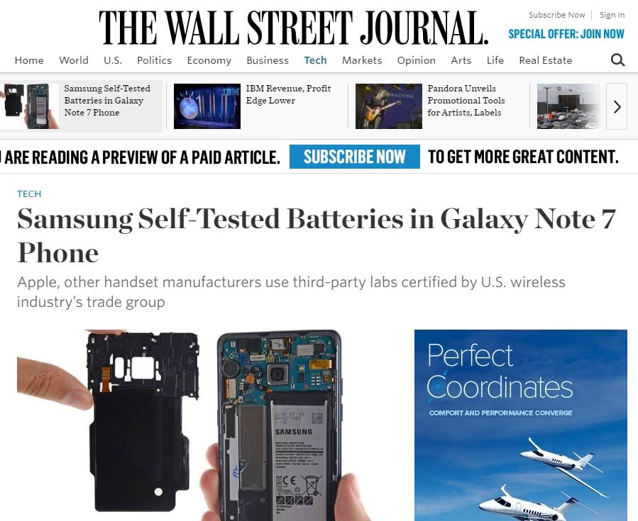 출처: 월스트리트저널 인터넷 판 캡쳐.