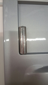 테슬라 자동차에 들어가는 파나소닉 소형 배터리/사진=황시영 기자