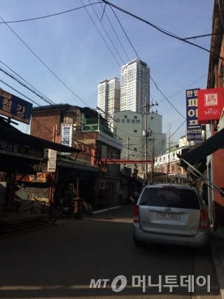 서울 영등포구 경인로 대로변 인근에서 바라본 대선제분 옛 공장터 전경. @머니투데이 DB.