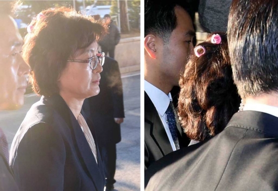 박근혜 대통령 탄핵심판 선고일인 10일 오전 서울 종로구 헌법재판소에 이정미 헌재 소장 권한대행이 헤어롤을 풀지 못한채 출근하고 있다. /사진=뉴시스