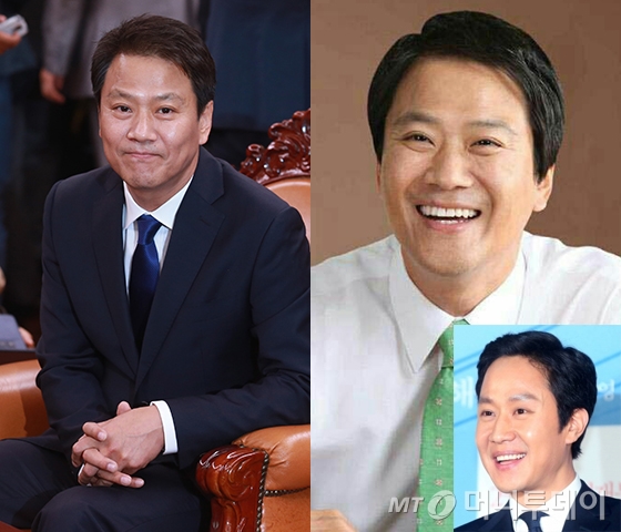 임종석 청와대 비서실장, 배우 정우(오른쪽
 아래 작은 사진). /사진=청와대, 머니투데이 DB