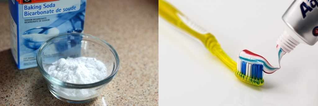베이킹소다(왼쪽), 치약/사진=픽사베이