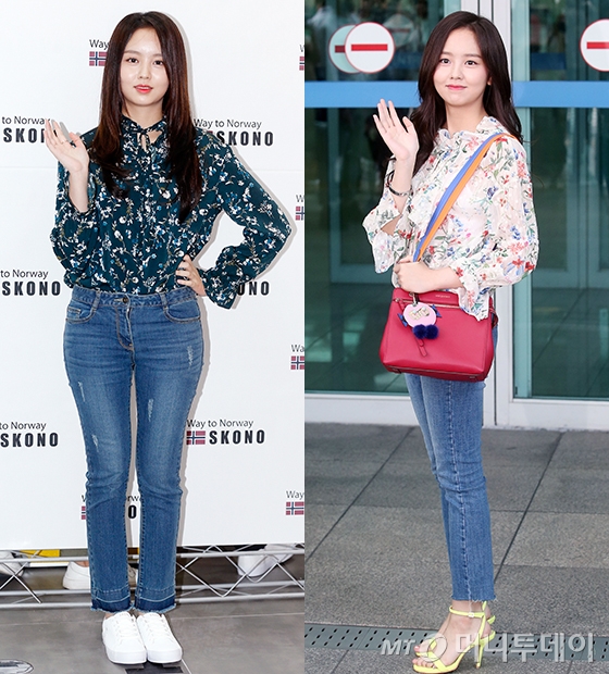 (왼쪽) 지난 2일 스타필드 고양 팬사인회 김소현, (오른쪽) 지난 7월29일 인천국제공항 김소현 /사진=머니투데이DB