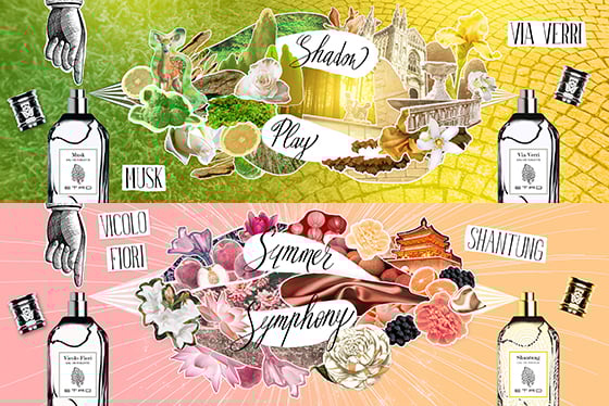 에트로 향수 오버래핑 가이드(머스트+비아베리, 비콜로+피오리&샨텅)/사진제공=CEO인터내셔널