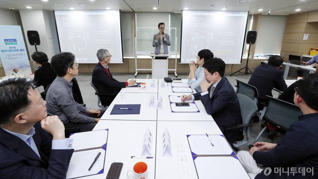 제7회 청년기업가대회 최종 결선이 19일 서울 강남 유오워크(uowork)에서 열렸다./사진=김창현 기자