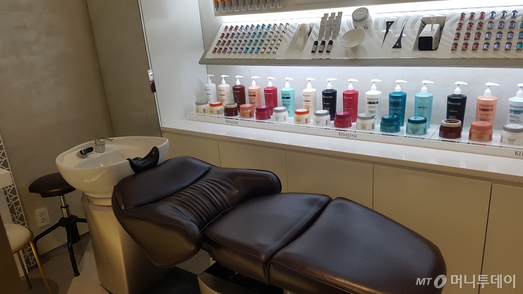 시코르 매장 내 마련된 헤어케어룸 /사진=김태현 기자