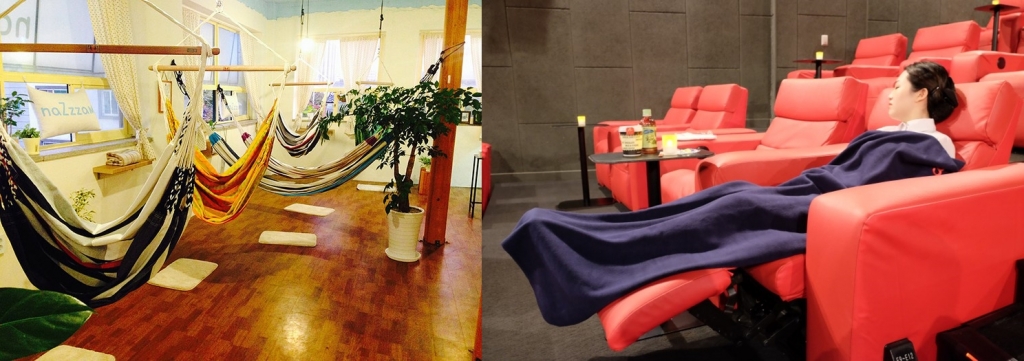 워라벨 세대 직장인들은 점심시간의 짧은 여유를 활용해 카페나 영화관에서 잠을 청하는 등 '패스트 힐링'을 즐긴다.