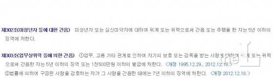 '위계에 의한 성폭력'이라고 잘못 쓰인 자막/출처=jtbc 뉴스룸 김지은씨 인터뷰 캡쳐