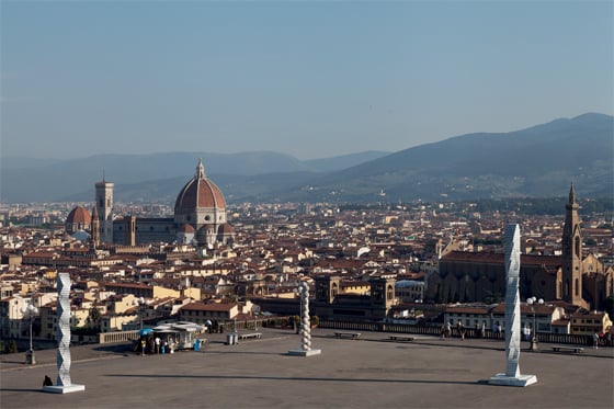 이탈리아 미켈란젤로 광장에 박은선 작가 작품들 전시된 모습/사진제공=박은선 작가