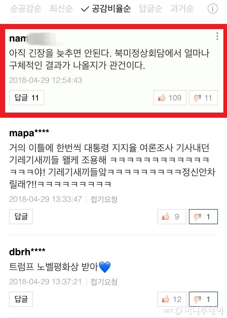 28~29일 이틀 동안 기자가 작성한 댓글들. 일정 룰과 지인 56명을 동원하니 베플을 만드는 것이 어렵지 않았다./사진=네이버 댓글 캡쳐