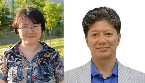 (왼쪽부터)이유리 기초과학연구원 식물 노화·수명 연구단 연구위원, 곽준명 대구경북과학기술원(DGIST) 교수/사진=IBS