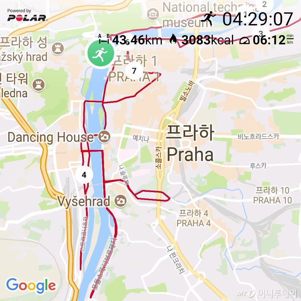 2018 프라하마라톤 코스도.