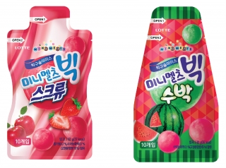 구슬 아이스크림 '미니멜츠빅 스크류아이스'와 '미니멜츠빅 수박아이스' /사진제공=롯데제과
