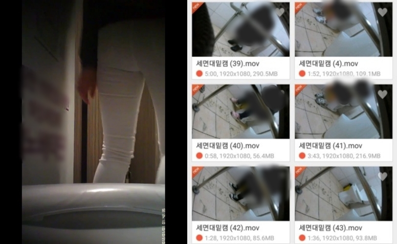 화장실 몰카 촬영본 예시 /사진=온라인 커뮤니티
