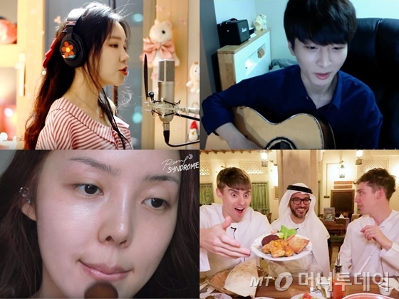 왼쪽 위부터 시계방향으로 유명 유튜브 채널 J.Fla(제이플라),JWCfree(정성하), PONY Syndrome(포니), 영국남자 / 사진=각 채널 영상 캡처