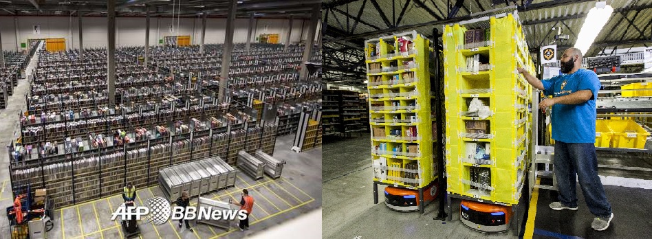 프랑스 북부 라우윈-플랭크 지역의 아마존 물류창고. /AFPBBNews=뉴스1