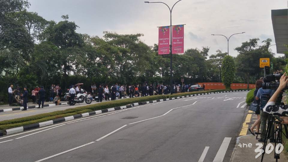 12일 오전 북미정상회담이 열리고 있는 센토사섬 카펠라 호텔. /사진=뉴스1