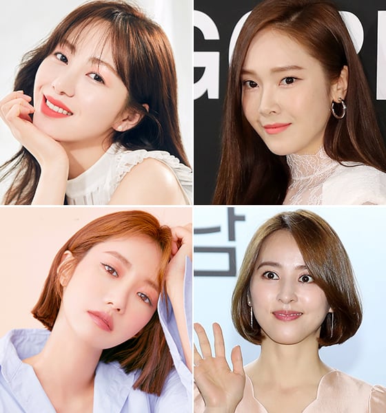 왼쪽부터 시계 방향으로 AOA 민아, 가수 제시카, 배우 한혜진, 고준희 /사진=클리오, 머니투데이 DB