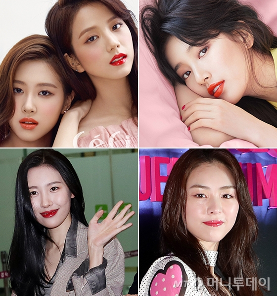왼쪽부터 시계방향으로 그룹 블랙핑크 로제 지수, 배우 겸 가수 수지, 배우 이연희, 가수 선미/사진=쎄씨, 코스모폴리탄, 머니투데이 DB