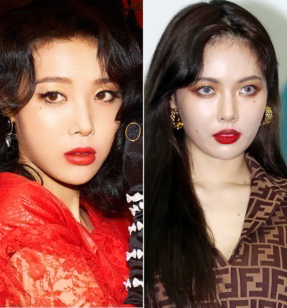 가수 유빈, 현아/사진=머니투데이 DB, JYP엔터테인먼트