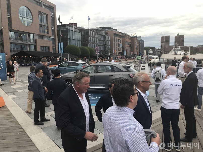 이달 9일부터 13일까지 노르웨이 오슬로에서 진행된 '현대차 넥쏘 유럽 시승회' 행사장/사진제공=현대차 유럽법인