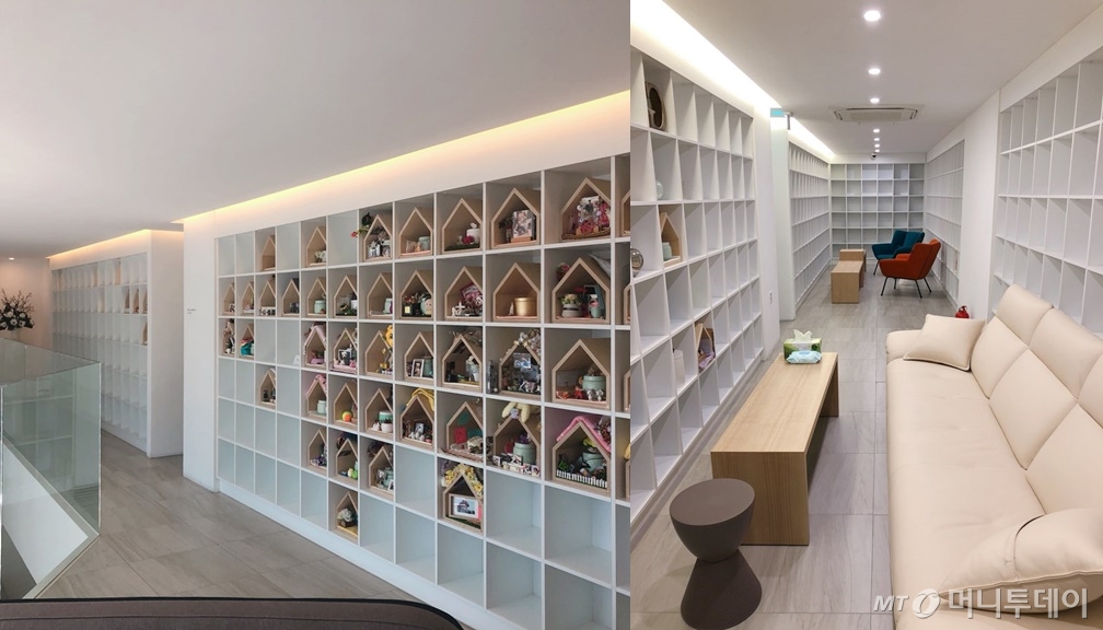 장례를 치르고 화장된 반려동물들의 납골된 모습. 주기적으로 반려인들이 찾아 추모하는 모습을 볼 수 있다. /사진= 유승목 기자