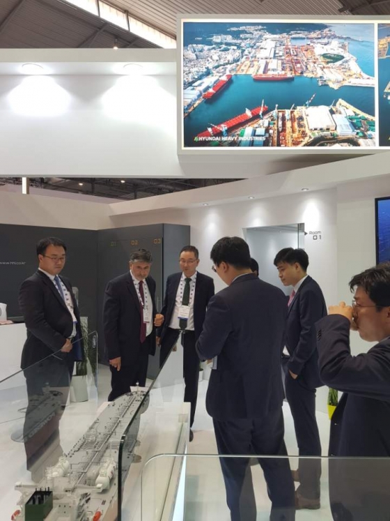 가스텍2018에 참가한 현대중공업 부스./사진=박준식 기자