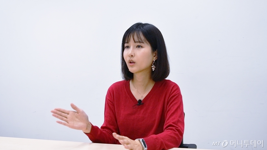 지난 18일 트랜스젠더 유튜버 파니씨(32·본명 오희나)가 머니투데이 본사를 찾았다. /사진=김소영 기자