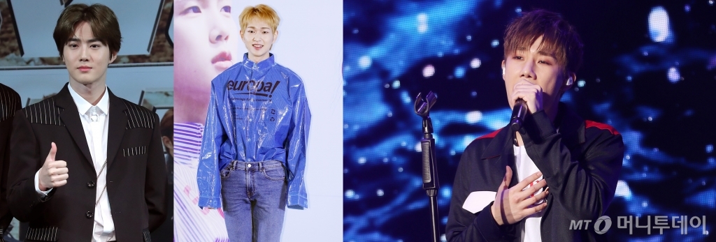 자신을 낮추고 사사로운 일까지 살피고 보듬는 전형적인 '서번트 리더십'의 주인공들. (왼쪽부터) 엑소 수호, 샤이니 온유, 인피니트 성규.