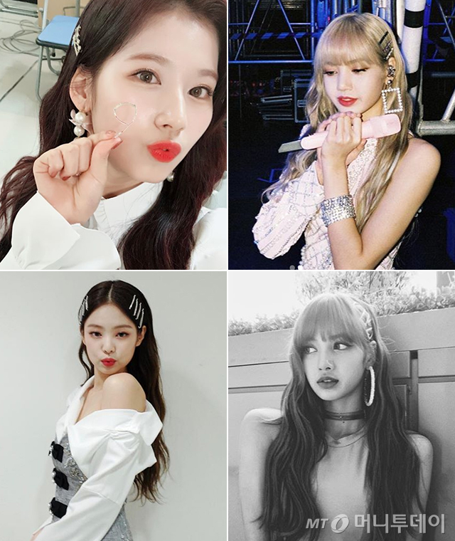 /사진=트와이스, 블랙핑크 리사, 블랙핑크 제니 인스타그램