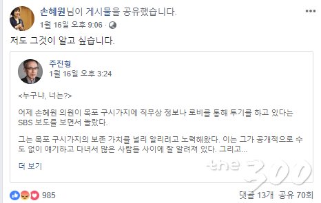 /자료=손혜원 페이스북