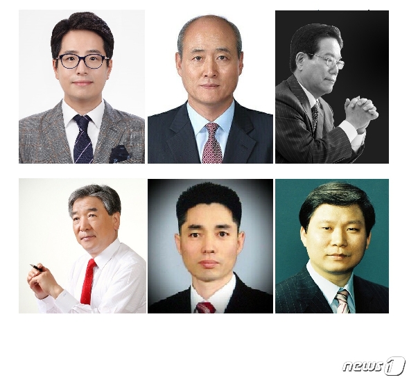 '법정증언의 이해' 공동저자인 권남기(신세계 CSR담당 정보보안팀 IT조사관), 김채상(경찰청, 전 대통령 경호실 근무), 박영순( 전 구리시장), 박병종(전 고흥군 군수), 차윤주(경찰청, 한국보험범죄연구학회 회장), 지영환(중앙대 심리서비스대학원 겸임교수) (윗줄 왼쪽부터) © 뉴스1