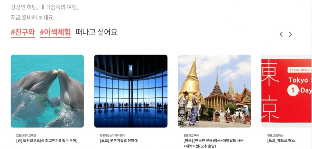 하나투어가 지난달 액티비티 오픈마켓 플랫폼 '모하지'를 선보였다. /사진=모하지 홈페이지 캡처