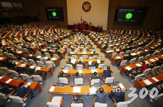 2일 오후 서울 여의도 국회에서 2월 국회의 마지막 본회의인 제349회 국회 임시회 제9차 본회의가 진행되고 있다./사진=이동훈 기자