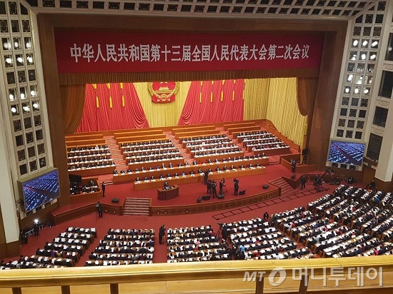 중국 전국인민대표대회가 5일 베이징 인민대회당에서 개막했다./사진=진상현 베이징 특파원