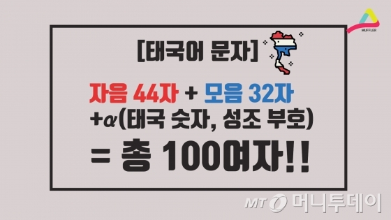 빼곡히 문자들이 적힌 태국어 자판.