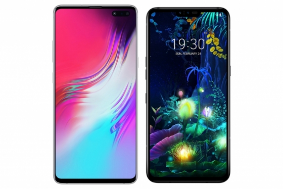 (왼쪽부터)'갤럭시S10 5G'와 'LG V50 씽큐' /사진=삼성전자, LG전자